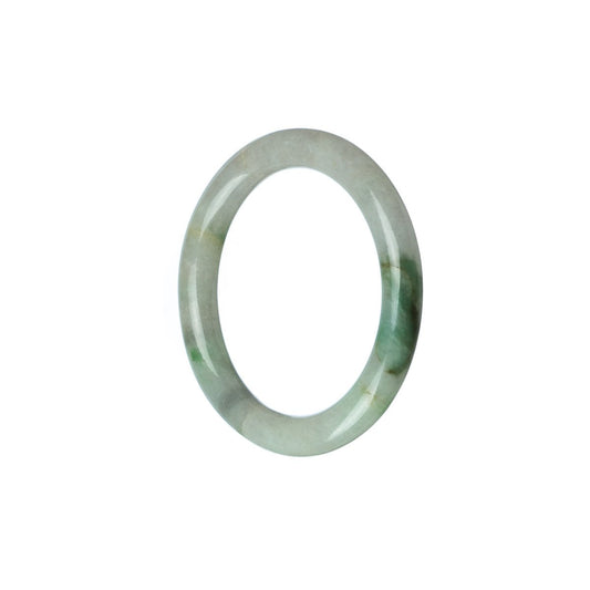 Genuine Natural Green White Traditional Jade Bangle Bracelet - Child Round