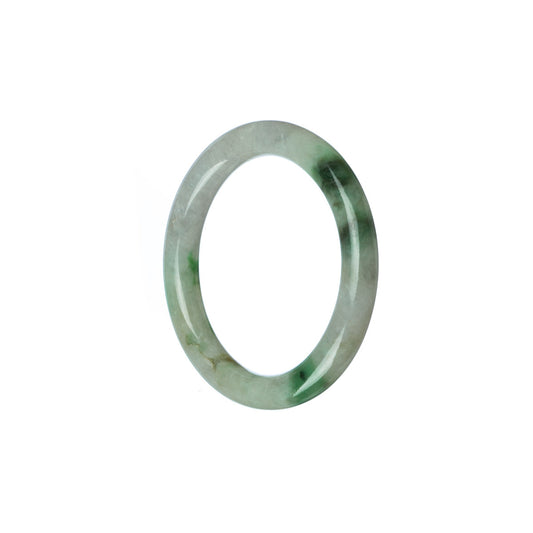 Genuine Grade A Green White Traditional Jade Bangle - Child Round